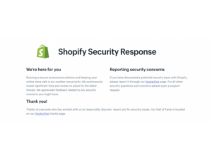Shopify security